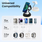 iQuick Twig 3-in-1 Magnetic Wireless Charging Station 20W (Black/White)